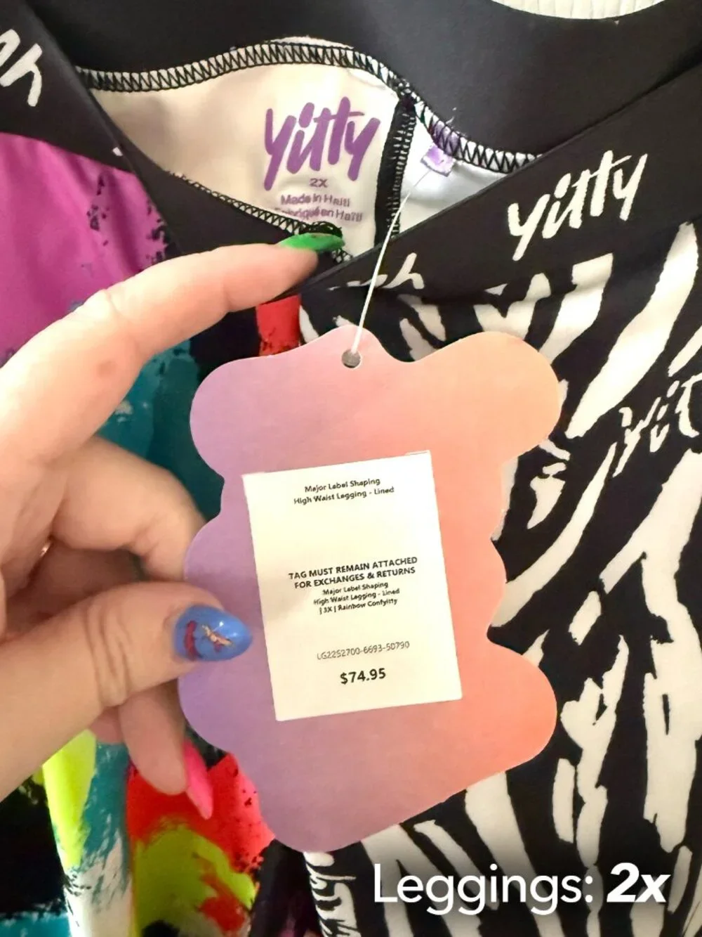YITTY MAJOR LABEL Confetti Tank Top and Leggings - Sizes 5X and 2X